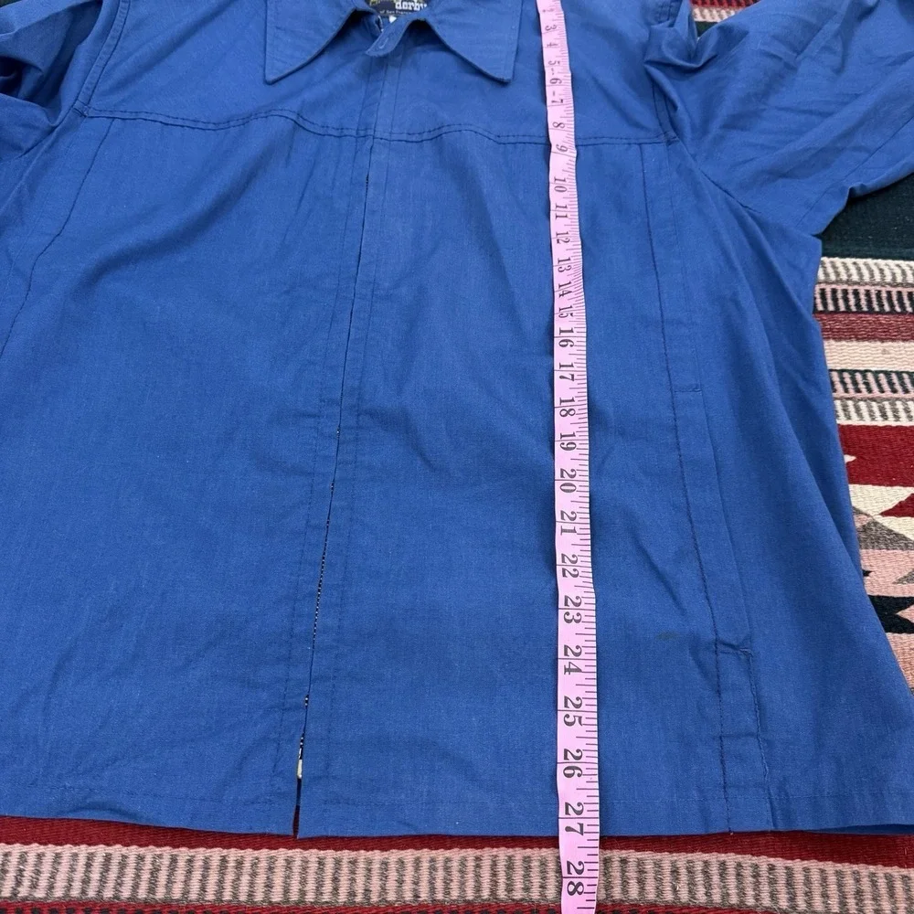 Vintage 80s 90s Derby Of San Francisco Full Zip Thin Jacket Mens Sz L Blue Retro